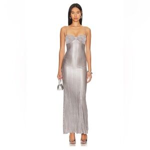 Lovers and Friends - Mya Gown in Silver Gray